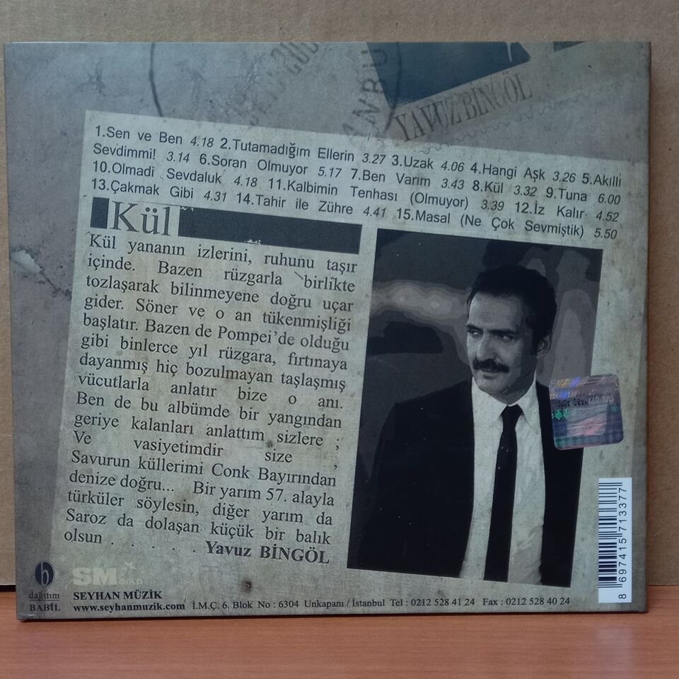 YAVUZ BİNGÖL – KÜL - CD 2.EL