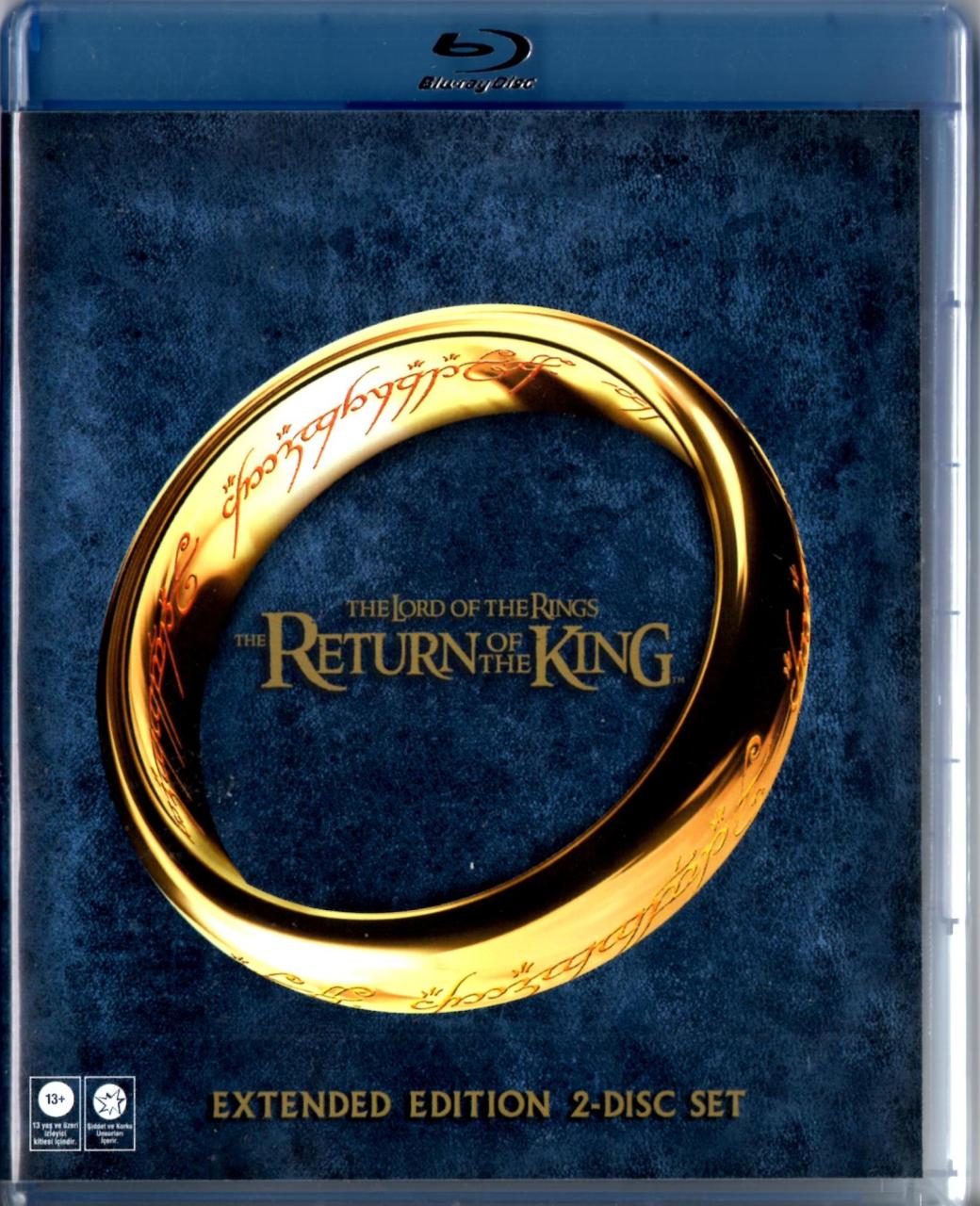 YÜZÜKLERİN EFENDİSİ KRALIN DÖNÜŞÜ - THE LORD OF THE RINGS THE RETURN OF THE KING - EXTENDED EDITION 2BLU-RAY 2.EL