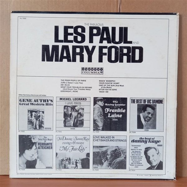 LES PAUL & MARY FORD – THE FABULOUS LES PAUL & MARY FORD (1965) - LP 2.EL PLAK