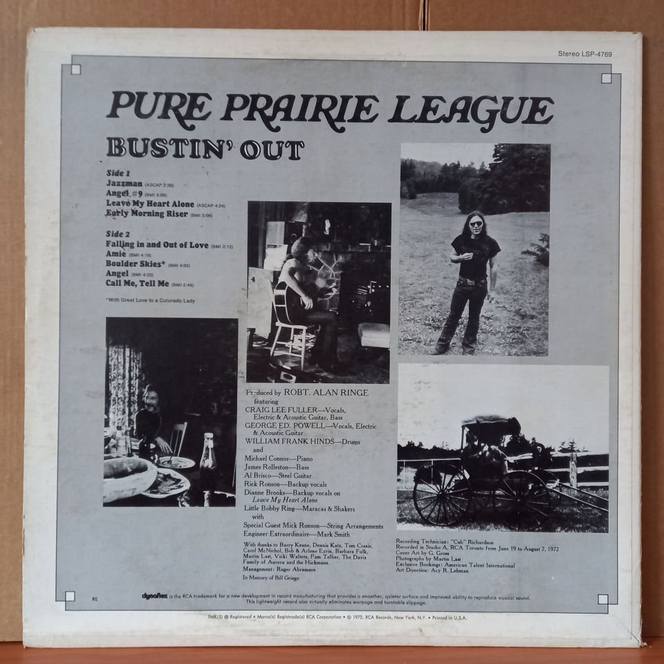 PURE PRAIRIE LEAGUE – BUSTIN' OUT (1975) - LP 2.EL PLAK