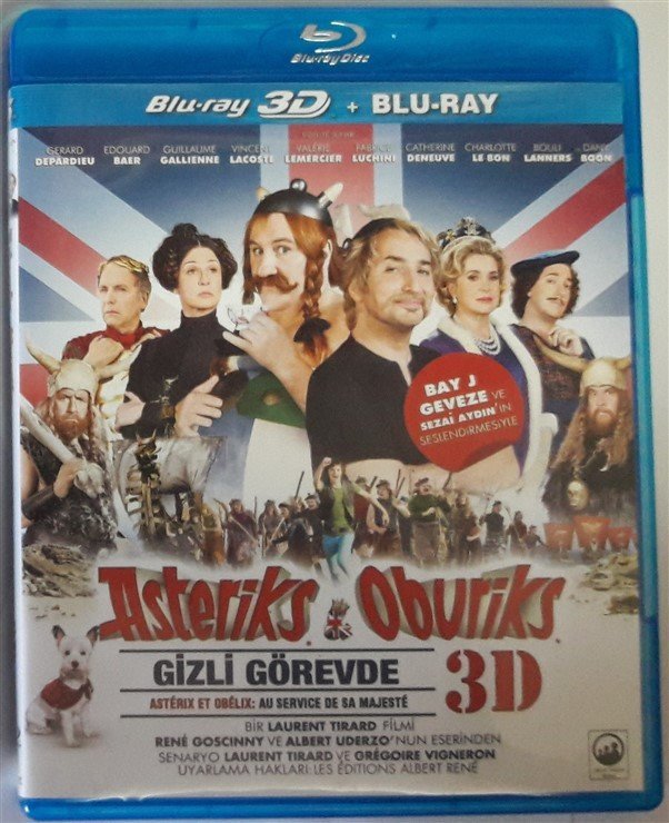 ASTERİKS OBURIKS GİZLİ GÖREVDE - ASTÉRIX ET OBELIX AU SERVICE DE SA MAJESTE - GÉRARD DEPARDIEU - EDOUARD BAER - 3D BLU-RAY 2.EL