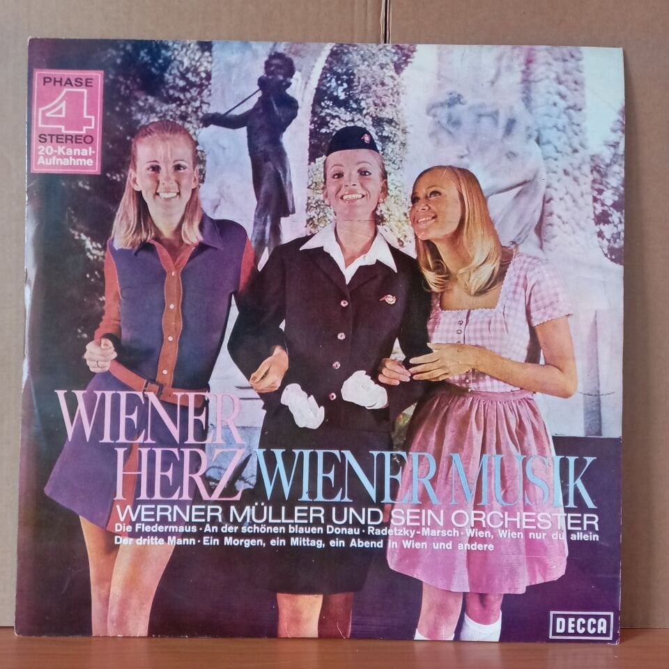 WIENER HERZ, WIENER MUSIK / WERNER MÜLLER UND SEIN ORCHESTER (1970) - LP YERLİ BASKI 2.EL PLAK