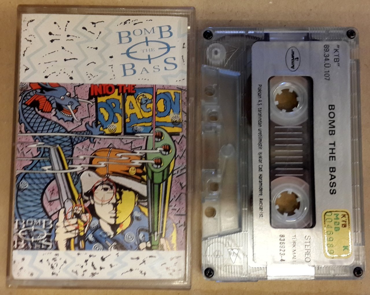 BOMB THE BASS - s/t CASSETTE 1989 PAPER LABEL MADE IN TURKEY ''USED''