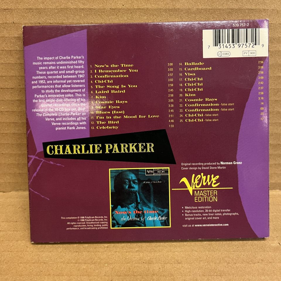 CHARLIE PARKER – CHARLIE PARKER (1998) - CD DIGIPAK 2.EL