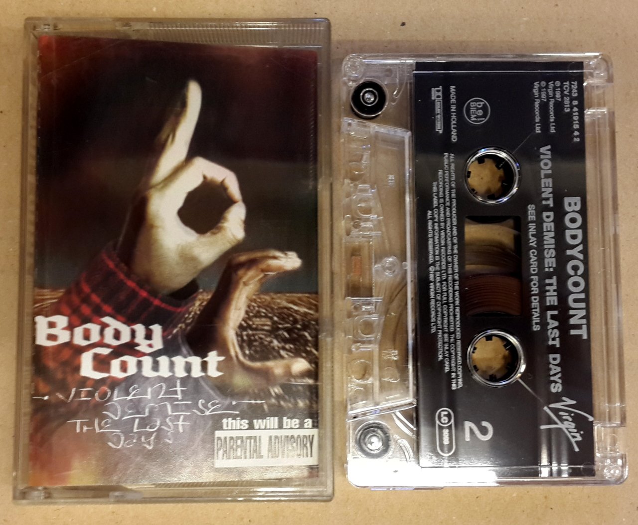 BODY COUNT - VIOLENT DEMISE THE LAST DAYS CASSETTE 1997 MADE IN HOLLAND ''USED''