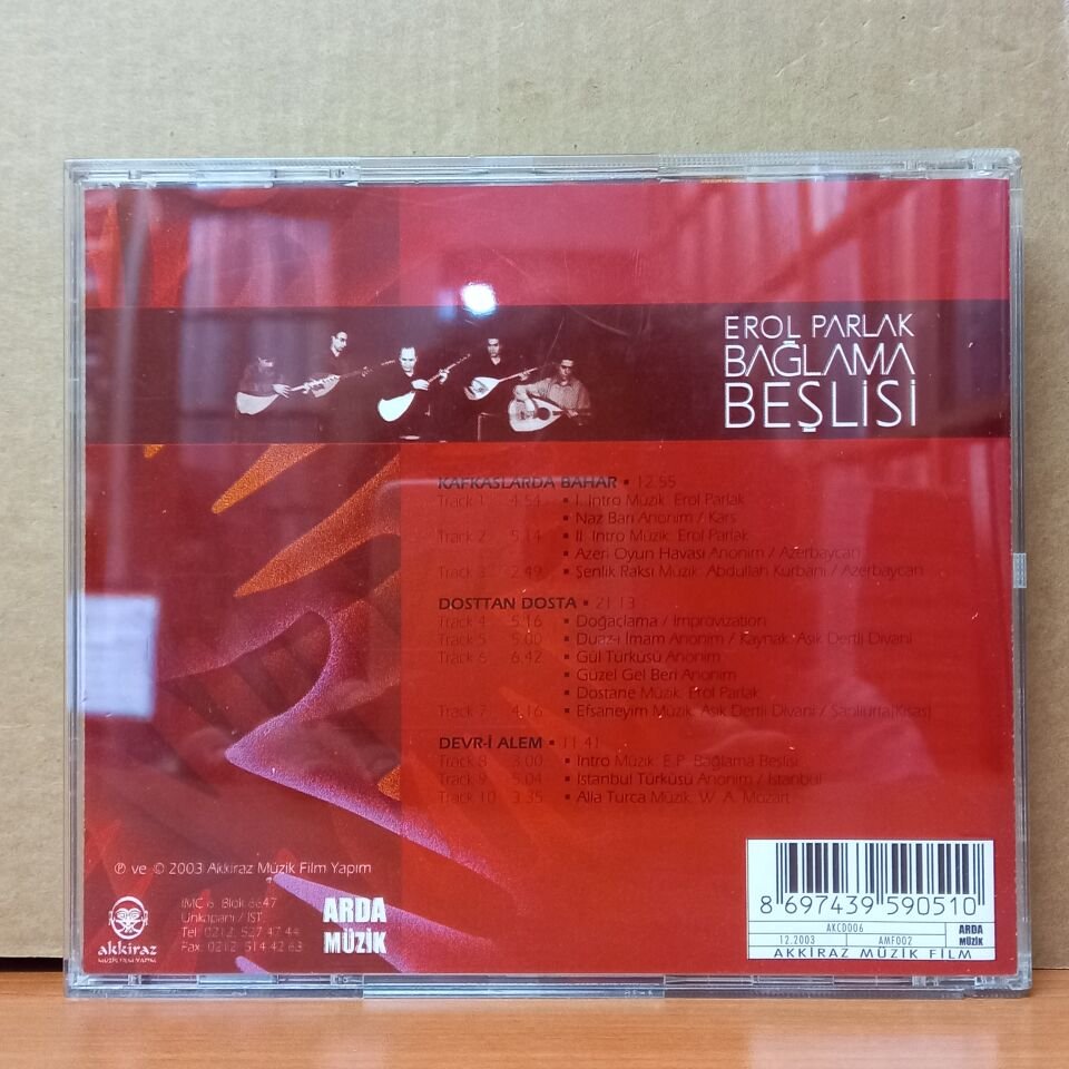 EROL PARLAK - BAĞLAMA BEŞLİSİ (2003) - CD 2.EL