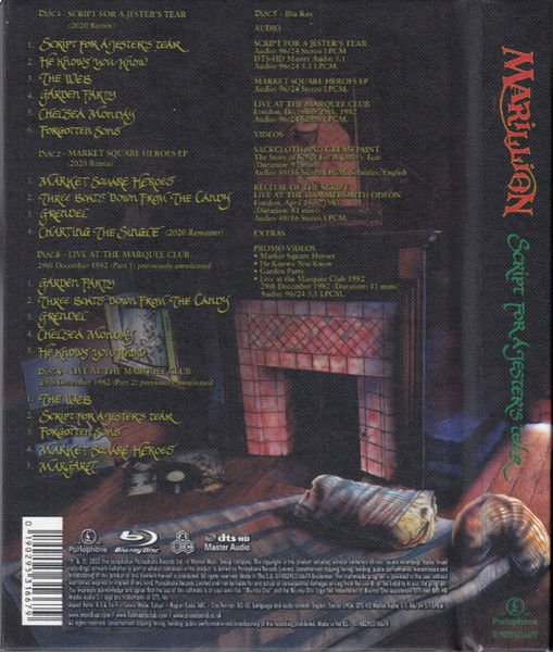MARILLION – SCRIPT FOR A JESTER'S TEAR (1983) - 4CD+BLU-RAY REMASTERED 2020 REISSUE DELUXE EDITION AMBALAJINDA SIFIR