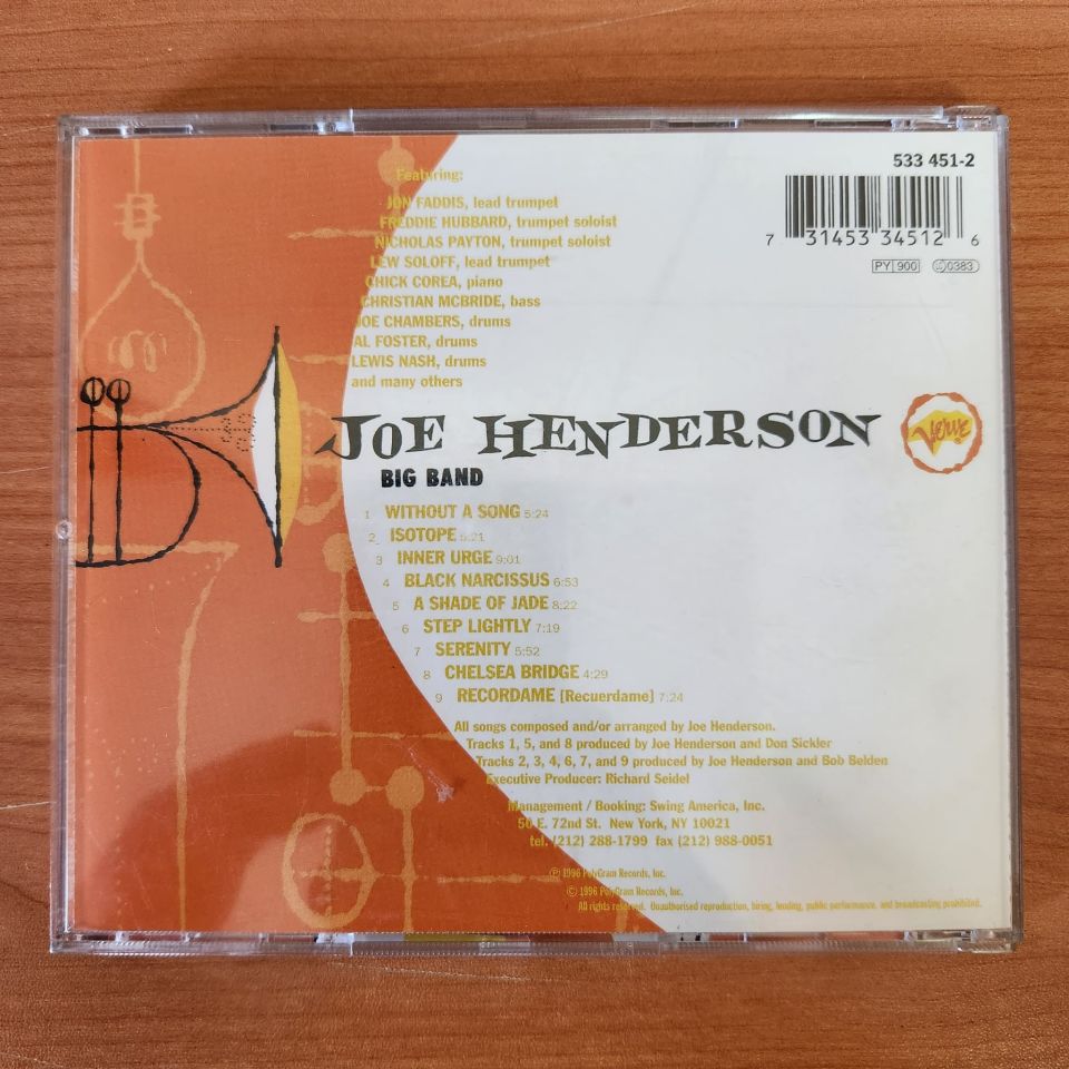 JOE HENDERSON – BIG BAND (1996) - CD 2.EL