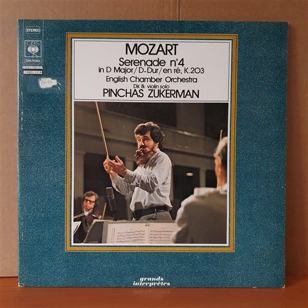 MOZART: SERENADE NO 4 IN D MAJOR / D-DUR / EN RE K.203 / ENGLISH CHAMBER ORCHESTRA, PINCHAS ZUKERMAN (1975) - LP 2.EL PLAK