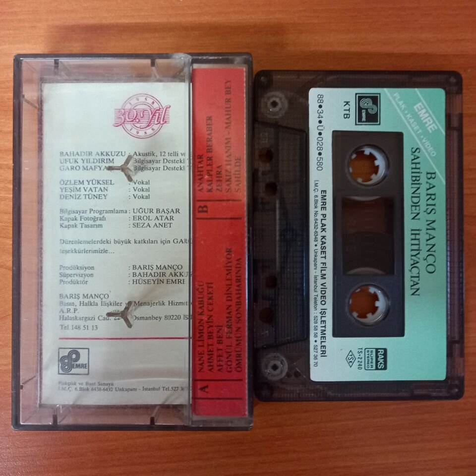 BARIŞ MANÇO - SAHİBİNDEN İHTİYAÇTAN (1988) - KASET 2.EL