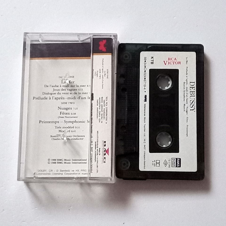 DEBUSSY - LA MER / PRELUDE A L\'APRES-MIDI D\'UN FAUNE / NUAGES / FETES / PRINTEMPS - BOSTON SYMPHONY ORCHESTRA / CHARLES MUNICH (1988) - KASET 2.EL