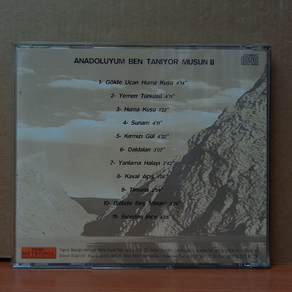 ANADOLUYUM BEN TANIYOR MUSUN 1 - CD 2.EL