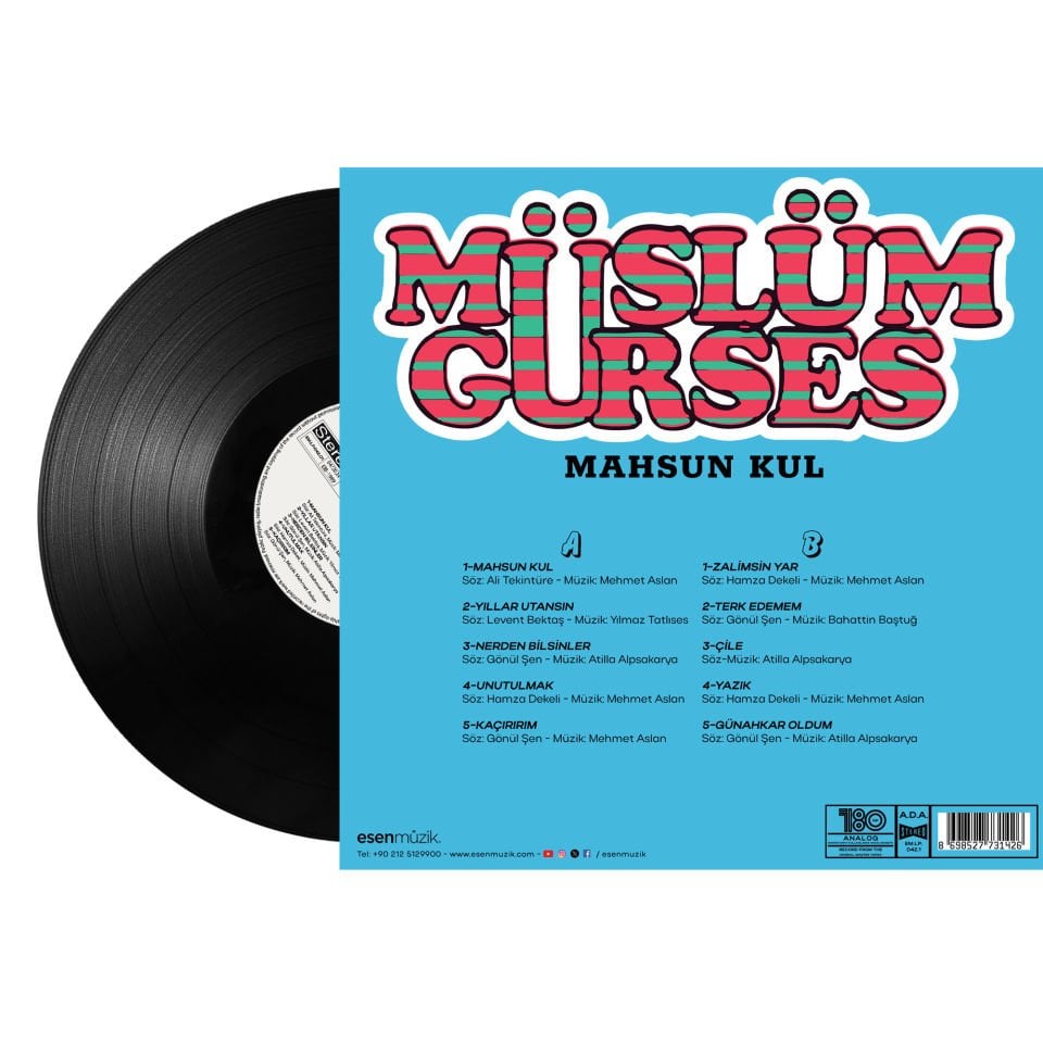 MÜSLÜM GÜRSES - MAHSUN KUL (1989) - LP 2024 BASIM SIFIR PLAK