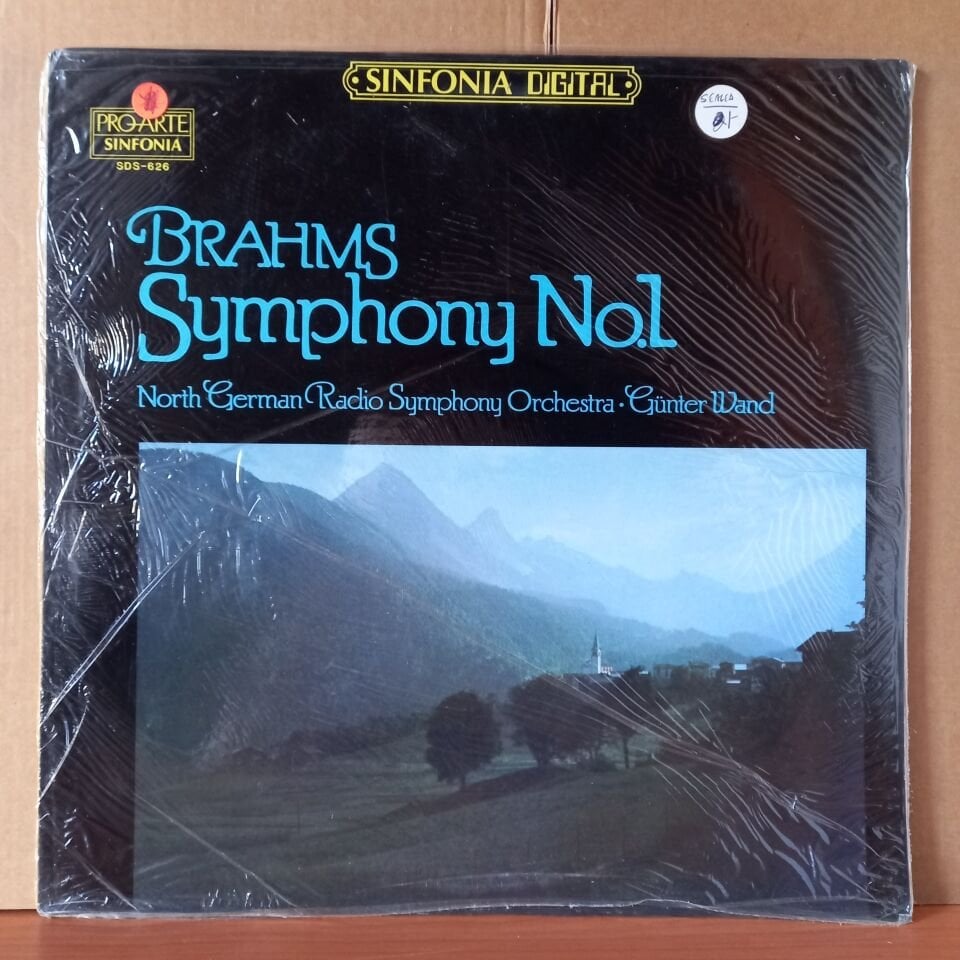 BRAHMS: SYMPHONY NO. 1 / GÜNTER WAND, NORTH GERMAN RADIO SYMPHONY ORCHESTRA (1983) - LP DÖNEM BASKISI SIFIR PLAK