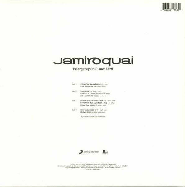 JAMIROQUAI - EMERGENCY ON PLANET EARTH (1993) - 2LP 180GR 2022 REISSUE CLEAR VINYL SIFIR PLAK
