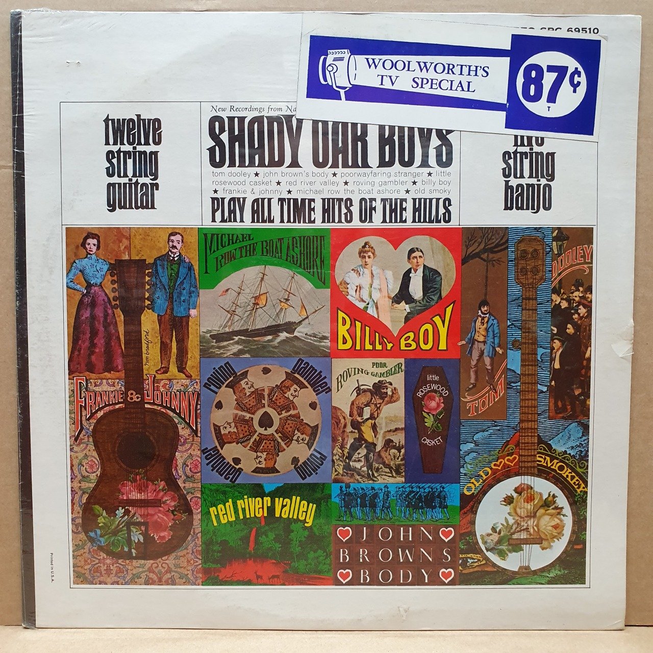 SHADY OAK BOYS - PLAY ALL TIME HITS OF THE HILLS - LP DÖNEM BASKISI SIFIR PLAK