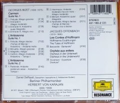 BIZET: CARMEN-SUITE / L'ARLESIENNE-SUTIEN U.A. / BERLINER PHILHARMONIKER, KARAJAN (1991) - CD RESONANCE 2.EL