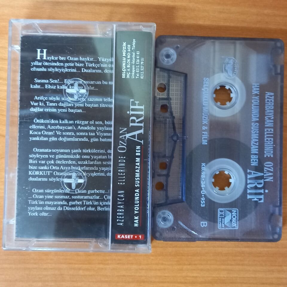 OZAN ARİF - HAK YOLUNDA SUSMAZAM BEN / AZERBAYCAN ELLERİNDE (1998) - KASET 2.EL