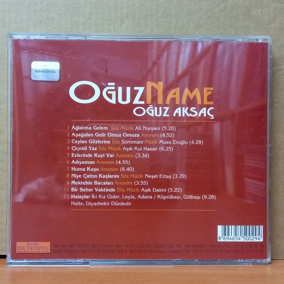 OĞUZ AKSAÇ - OĞUZNAME (2005) - CD 2.EL