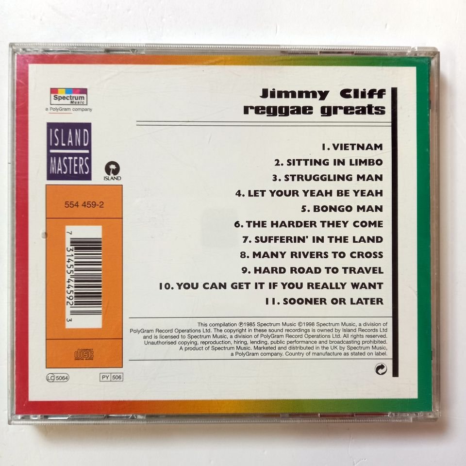JIMMY CLIFF – REGGAE GREATS (1998) - CD 2.EL