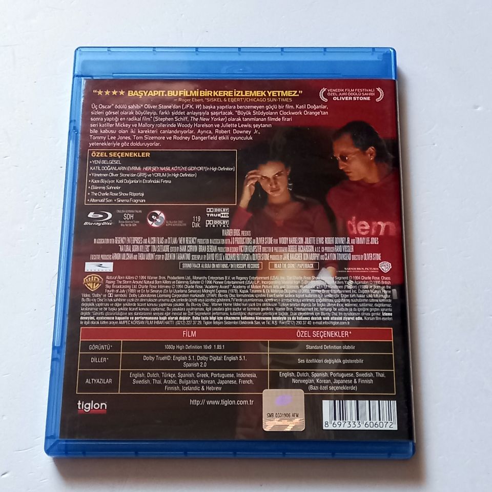 NATURAL BORN KILLERS / KATİL DOĞANLAR - WOODY HARRELSON, JULIETTE LEWIS, ROBERT DOWNEY JR. - YÖN.: OLIVER STONE - BLU-RAY YÖNETMENİN VERSİYONU 2.EL