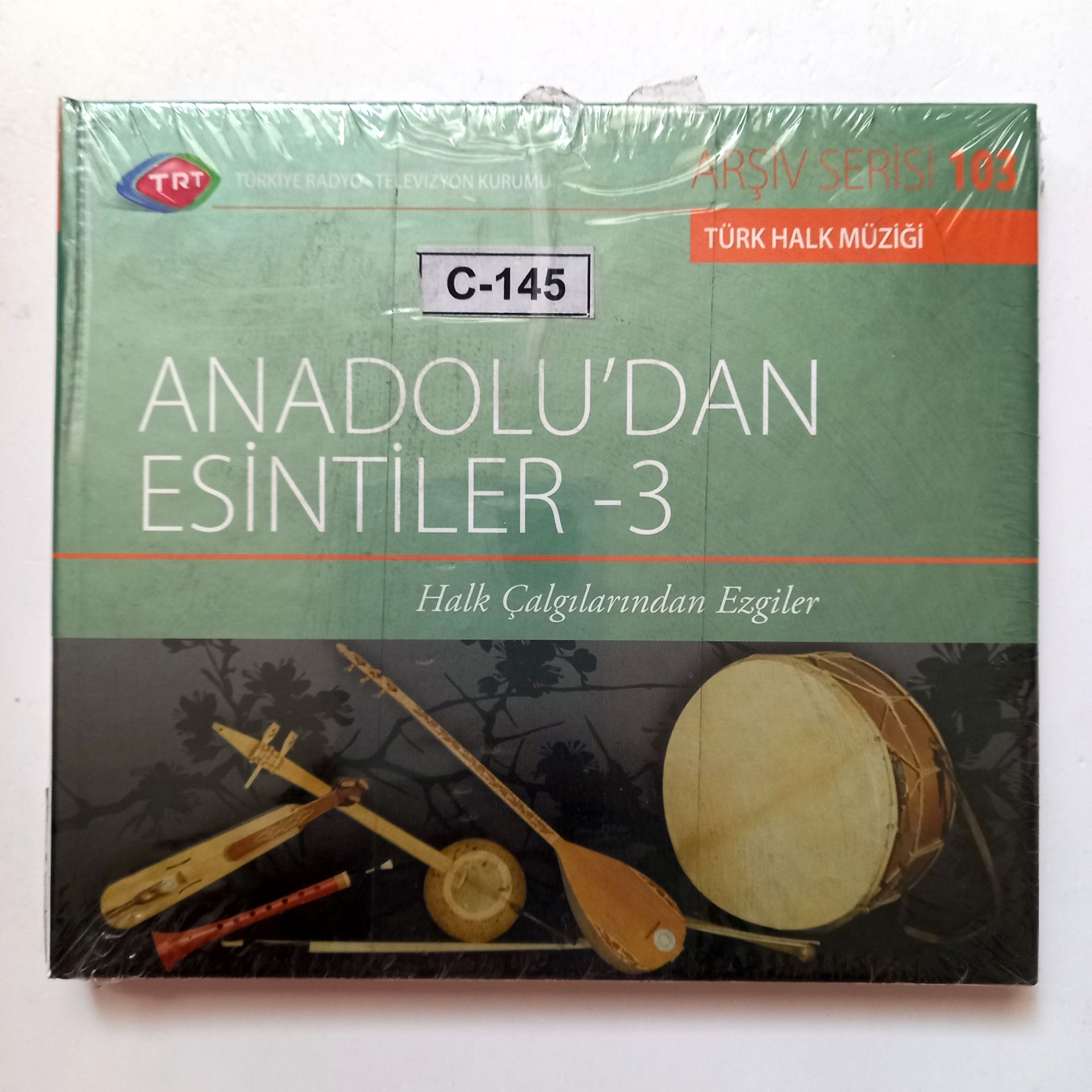 ANADOLU'DAN ESİNTİLER-3 / HALK ÇALGILARINDAN EZGİLER / TRT ARŞİV SERİSİ 103 - CD SIFIR