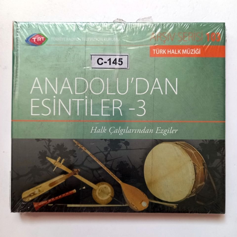 ANADOLU'DAN ESİNTİLER-3 / HALK ÇALGILARINDAN EZGİLER / TRT ARŞİV SERİSİ 103 - CD SIFIR