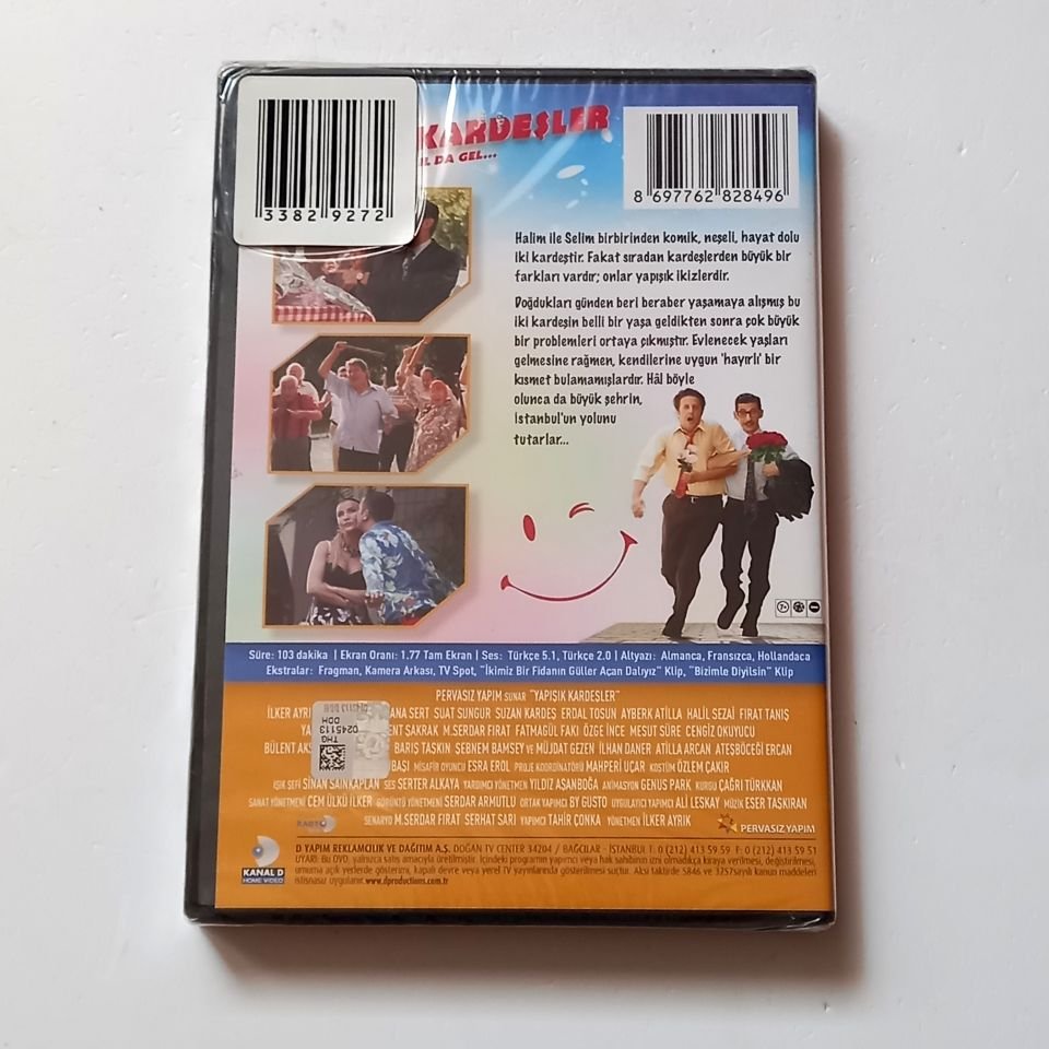 YAPIŞIK KARDEŞLER - İLKER AYRIK, HAKAN BULUT - YÖN.: İLKER AYRIK - DVD AMBALAJINDA SIFIR