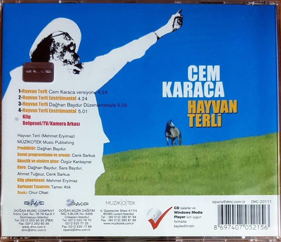CEM KARACA - HAYVAN TERLİ (2004) - CD SINGLE SIFIR