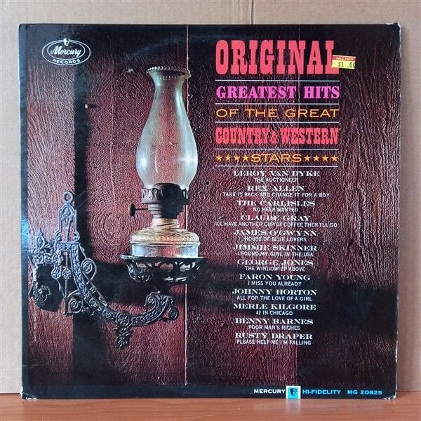 ORIGINAL GREATEST HITS OF THE GREAT COUNTRY AND WESTERN STARS / LEROY VAN DYKE, REX ALLEN, CLAUDE GRAY, JIMMIE SKINNER, GEORGE JONES, MERLE KILGORE (1963) - LP 2.EL PLAK