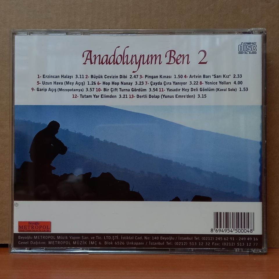ANADOLU HALK EZGİLERİ - ANADOLUYUM BEN 2 - CD 2.EL