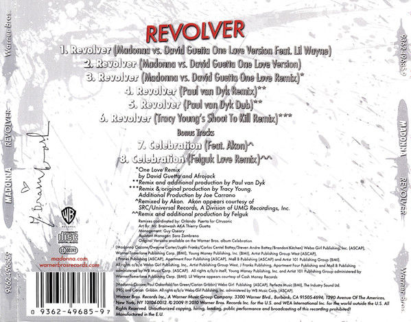 MADONNA – REVOLVER / REMIXES (2010) - CD MAXI SINGLE JEWEL CASE AMBALAJINDA SIFIR