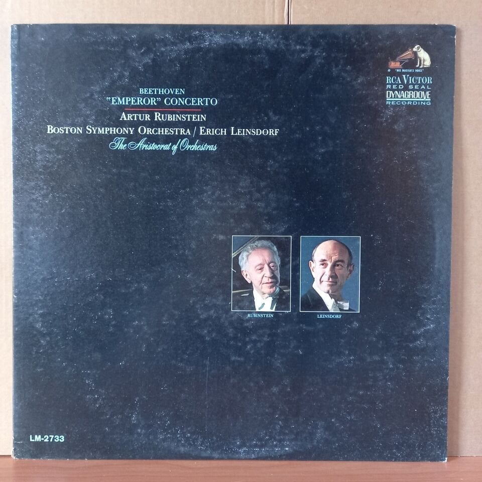 BEETHOVEN: ''EMPEROR'' CONCERTO / ARTHUR RUBINSTEIN, BOSTON SYMPHONY ORCHESTRA, ERICH LEINSDORF - LP 2.EL PLAK