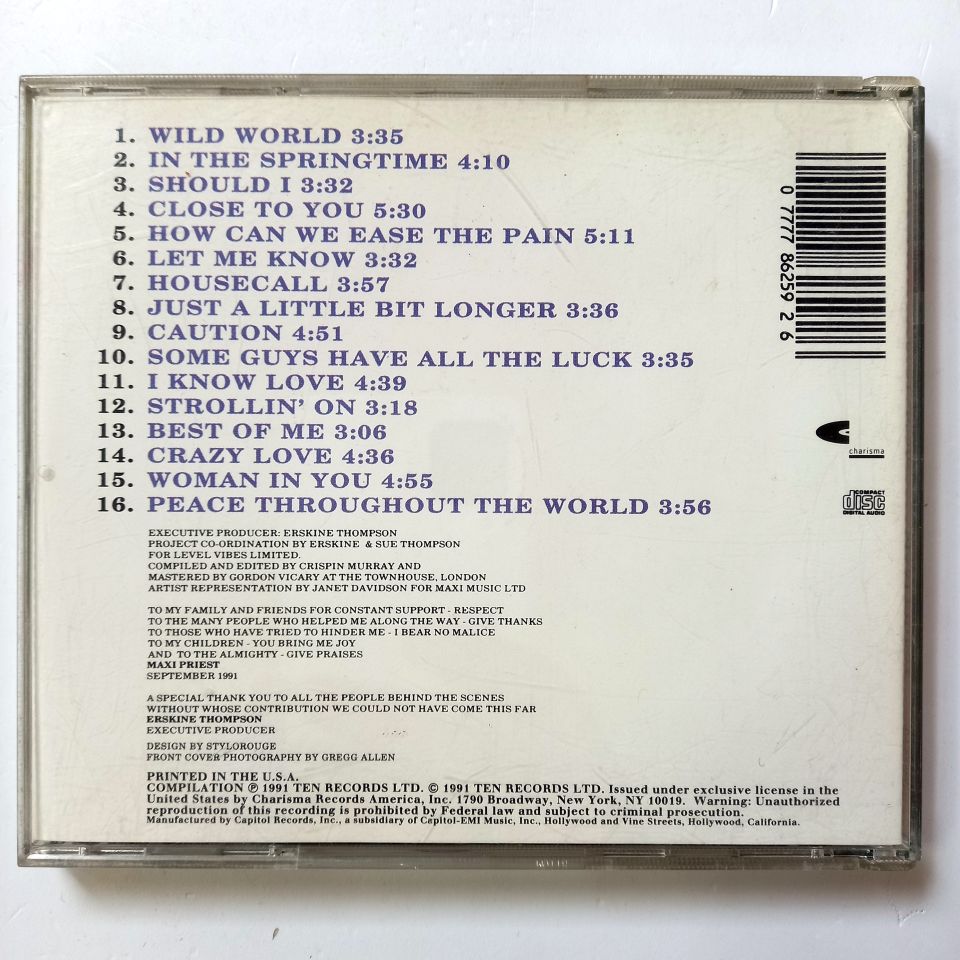 MAXI PRIEST – BEST OF ME (1991) - CD 2.EL
