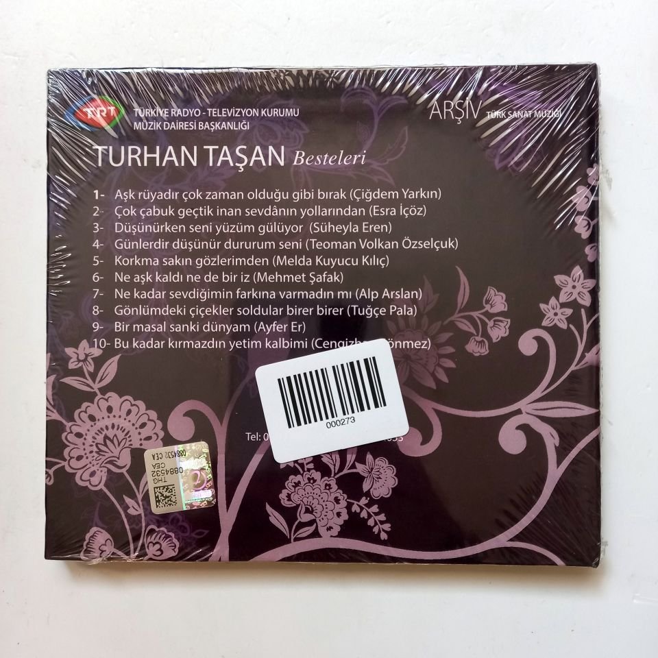 TURHAN TAŞAN BESTELERİ / TÜRK SANAT MÜZİĞİ / TRT ARŞİV SERİSİ 290 - CD SIFIR