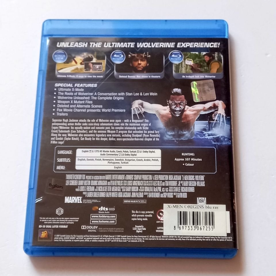X-MEN ORIGINS WOLVERINE- HUGH JACKMAN, LIEV SCHREIBER - YÖN.: GAVIN HOOD - BLU-RAY 2.EL