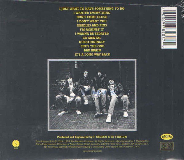 RAMONES – ROAD TO RUIN (1978) - CD REMASTERED 2018 REISSUE DIGISLEEVE AMBALAJINDA SIFIR