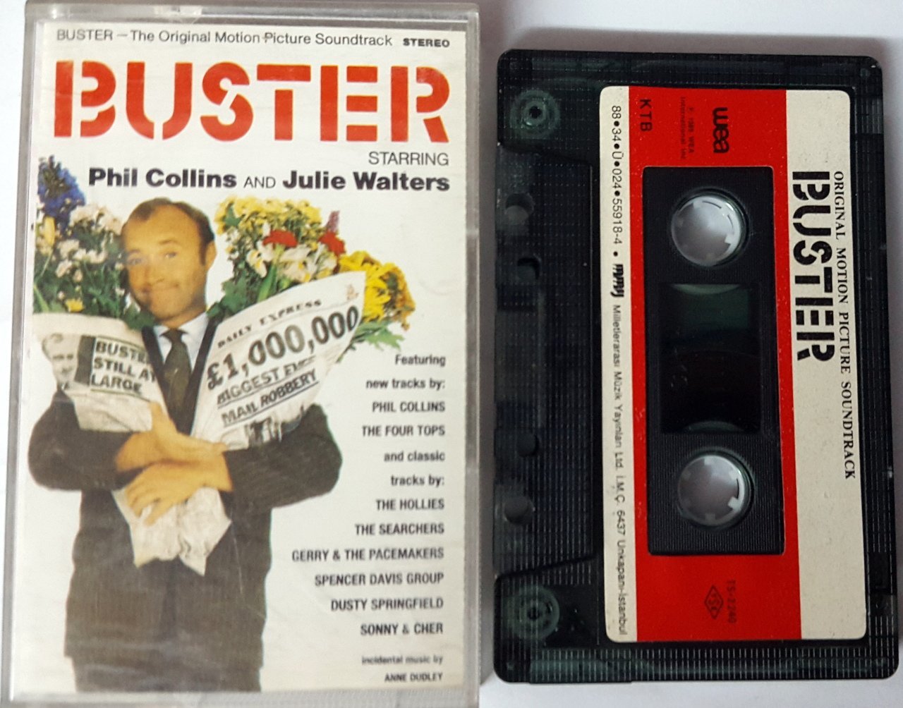 BUSTER SOUNDTRACK - PHIL COLLINS (1988) MMY CASSETTE MADE IN TURKEY ''USED''