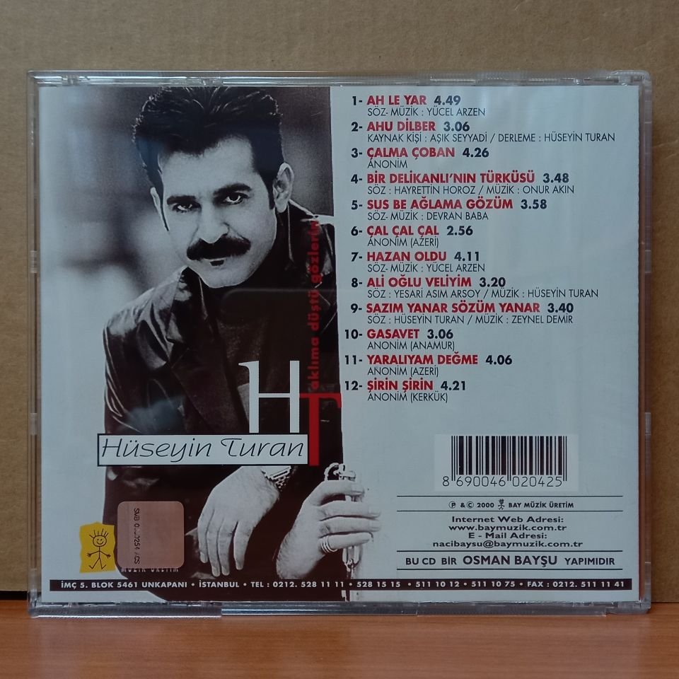 HÜSEYİN TURAN - AKLIMA DÜŞTÜ GÖZLERİN (2000) - CD 2.EL