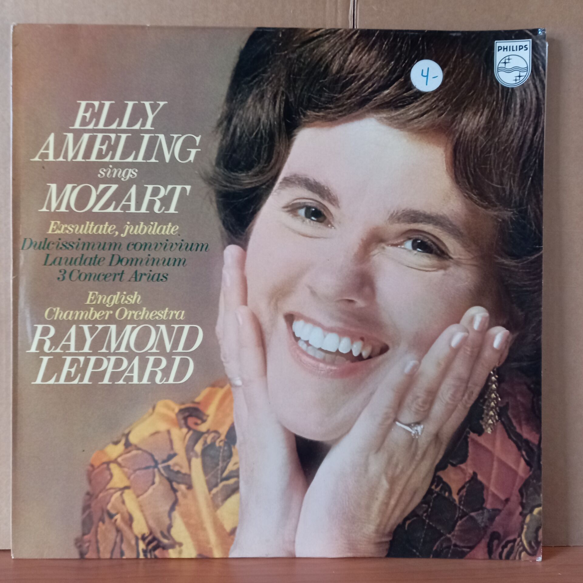 ELLY AMELING SINGS MOZART / EXSULTATE, JUBILATE / DULCISSIMUM CONVIVIUM / LAUDATE DOMINUM / 3 CONCERT ARIAS / ENGLISH CHAMBER ORCHESTRA, RAYMOND LEPPARD (1970) - LP 2.EL PLAK
