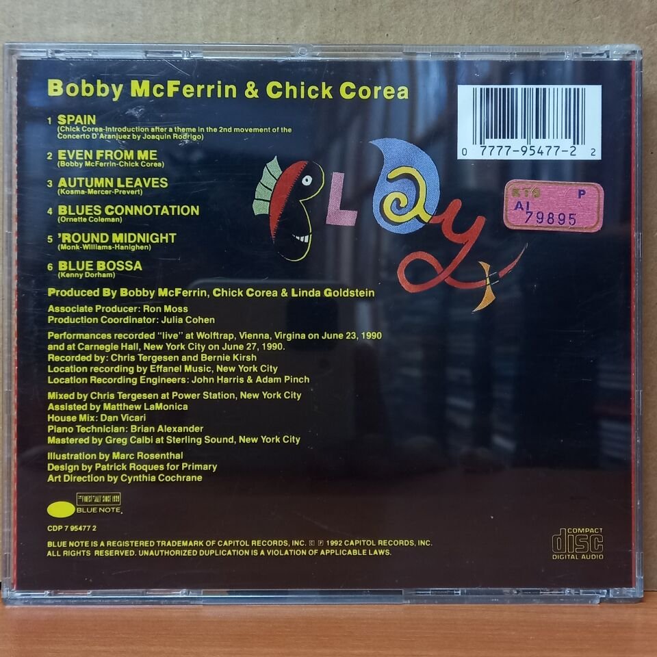 BOBBY MCFERRIN & CHICK COREA – PLAY (1992) - CD 2.EL