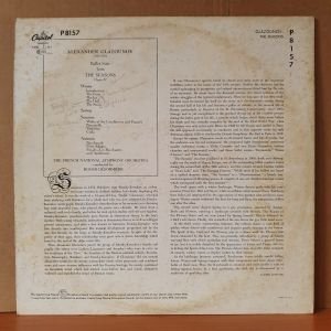 GLAZOUNOV: BALLET SUITE / THE SEASONS (1952) - LP 2.EL PLAK