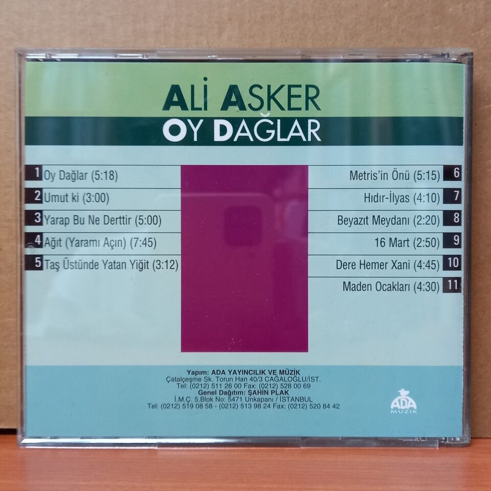 ALİ ASKER - OY DAĞLAR - CD 2.EL