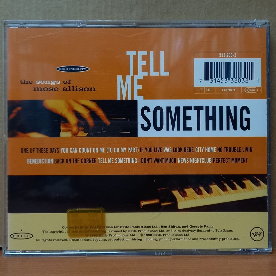 VAN MORRISON, GEORGIE FAME, MOSE ALLISON, BEN SIDRAN – TELL ME SOMETHING / THE SONGS OF MOSE ALLISON (1996) - CD 2.EL