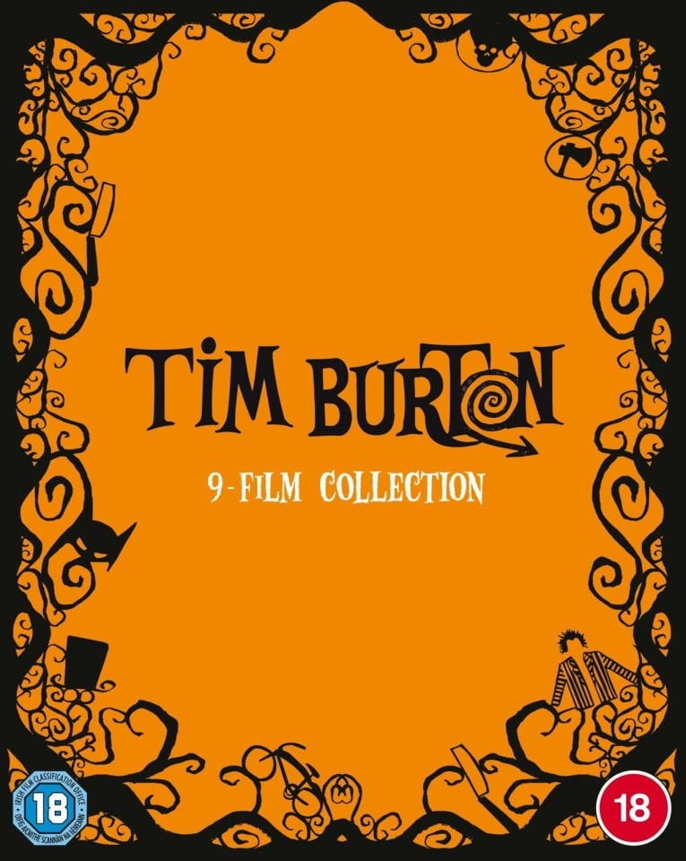 TIM BURTON 9 FILM COLLECTION  - BATMAN, BATMAN RETURNS, MARS ATTACKS, BEETLEJUICE, CHARLIE AND THE CHOCOLATE FACTORY, MARS ATTACKS , PEE-WEE'S BIG ADVENTURE, CORPSE BRIDE, SWEENEY TODD, DARK SHADOWS -  BLU-RAY BOX SET AMBALAJINDA SIFIR - TR YOKTUR