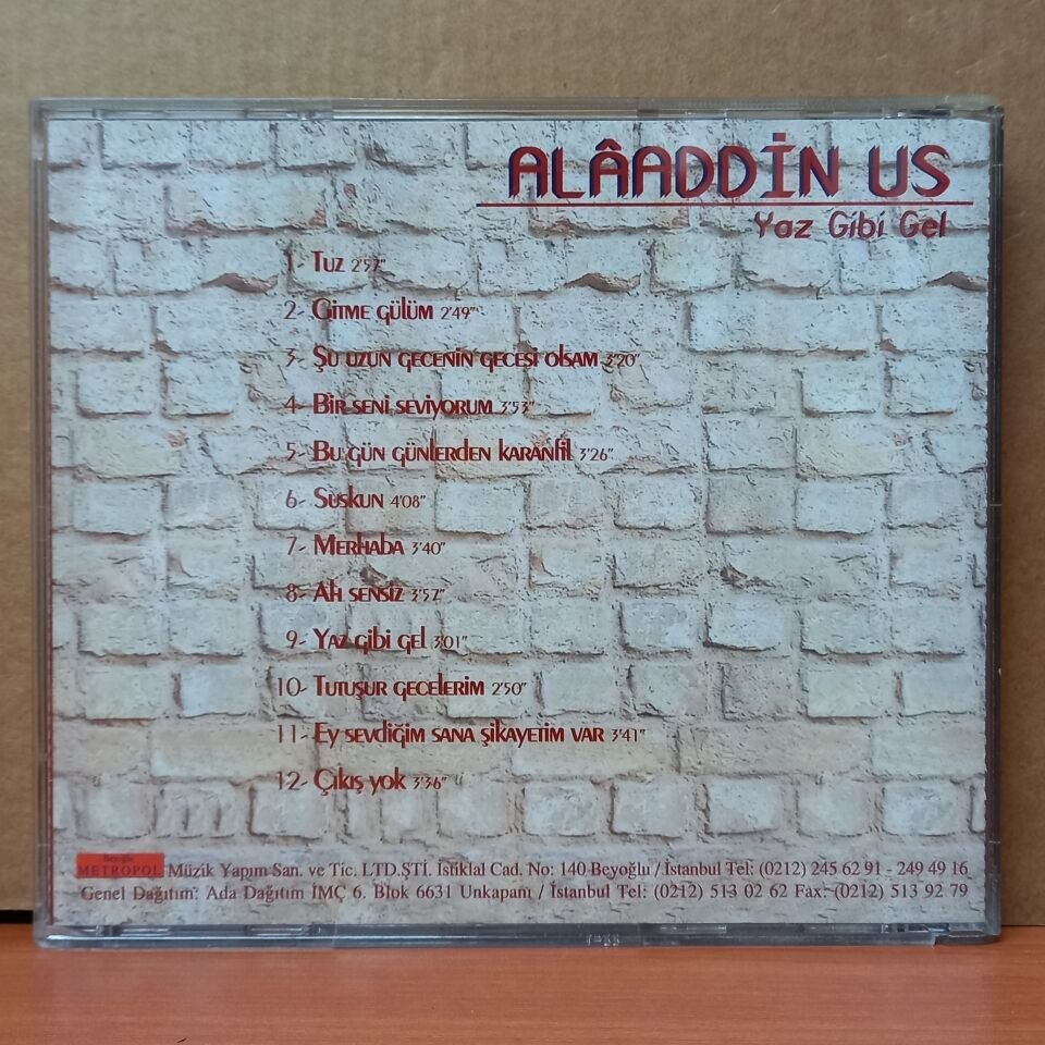 ALAADDİN US - YAZ GİBİ GEL - CD 2.EL