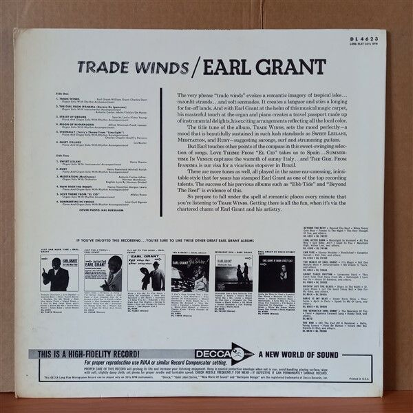 EARL GRANT – TRADE WINDS (1965) - LP 2.EL PLAK