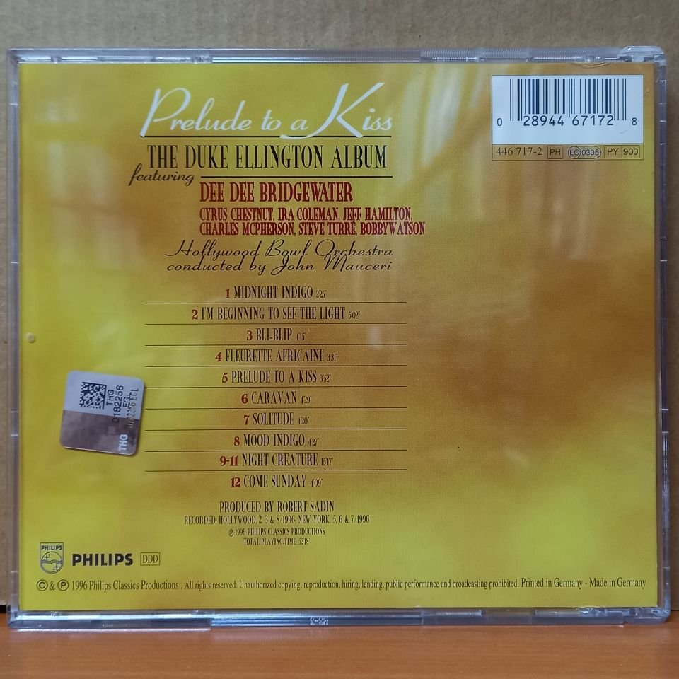 DUKE ELLINGTON - PRELUDE TO A KISS / DEE DEE BRIDGEWATER, HOLLYWOOD BOWL ORCHESTRA, JOHN MAUCERI (1996) - CD 2.EL