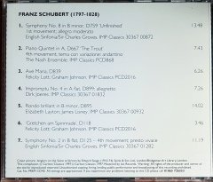 CLASSIC FM ALL TIME GREAT MUSIC COLLECTION / SCHUBERT (1997) CARLTON CLASSICS CD 2.EL