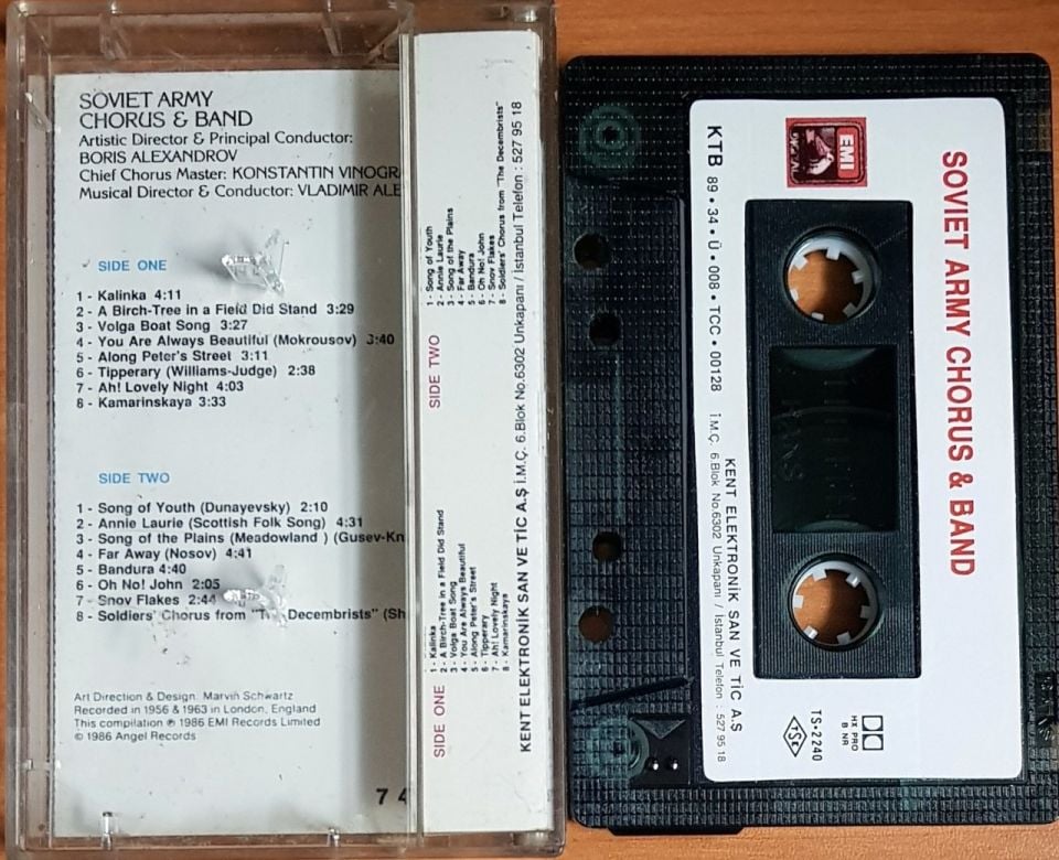 SOVIET ARMY CHORUS & BAND / CONDUCTED BY COLONEL BORIS ALEXANDROV (1989) KENT KASET 2.EL